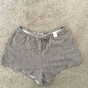 Abercrombie & Fitch Brown and White Gingham Shorts NWT